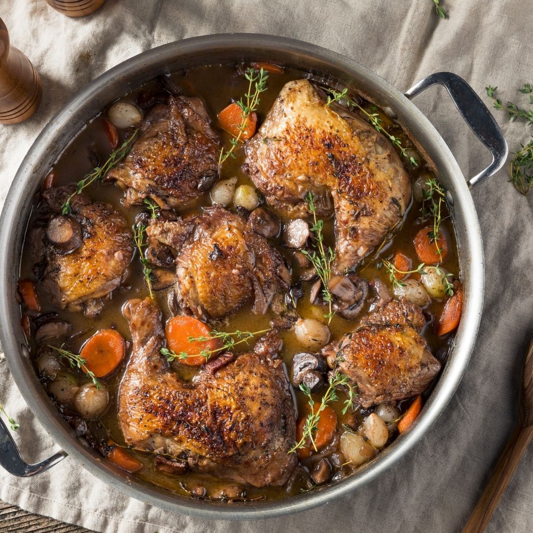 You are currently viewing Chicken in Red Wine Recipe