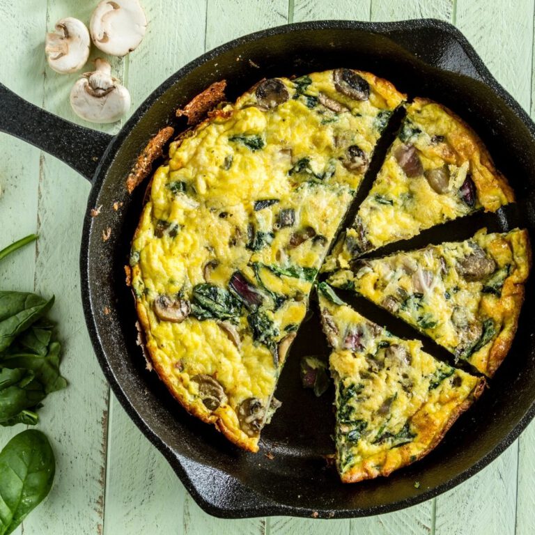 Read more about the article Mushroom and Spinach Frittata Recipe