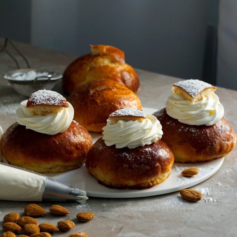 Read more about the article Semlor (Swedish Cream Buns with Marzipan) Recipe